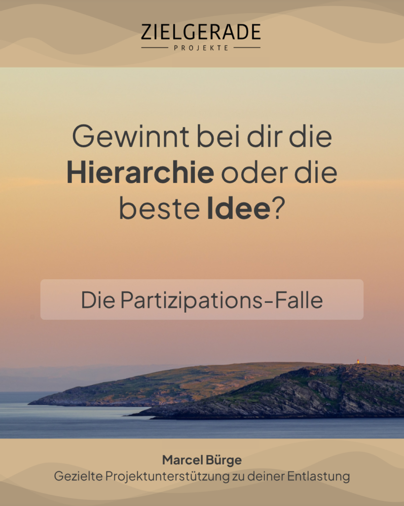 Die Partizipations-Falle: Warum Hierarchien gute Ideen von Mitarbeitenden in Projekten verhindern können.