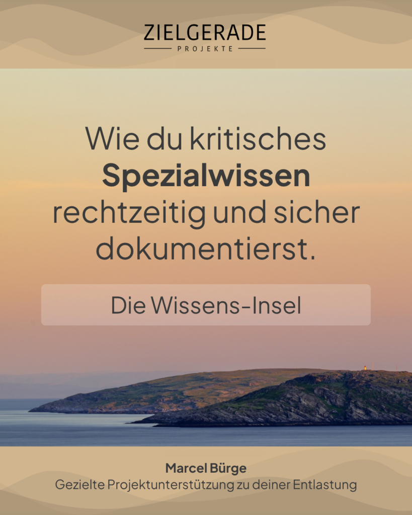 Titelgrafik zum Thema Wissensinseln: Kritisches Spezialwissen in KMU und sozialen Organisationen dokumentieren